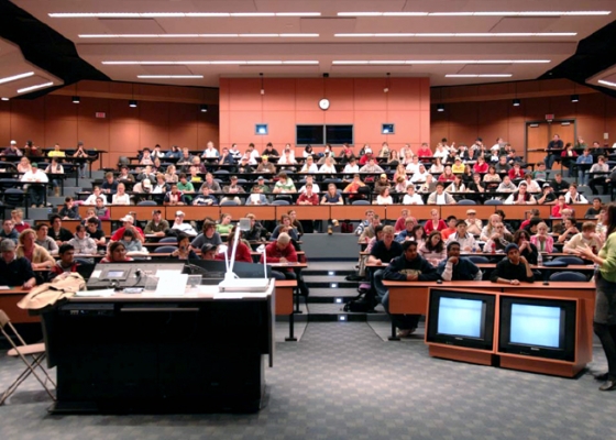 Students in a lecture hall