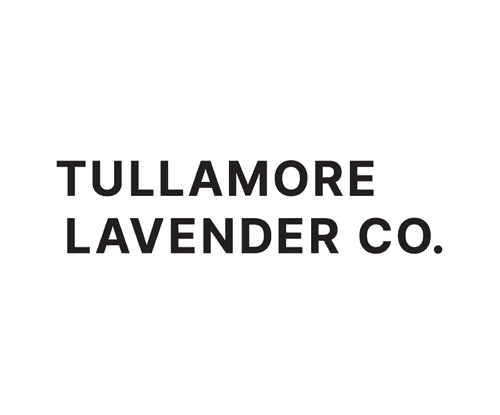 Tullamore Lavender Co. logo in bold black uppercase letters on a white background